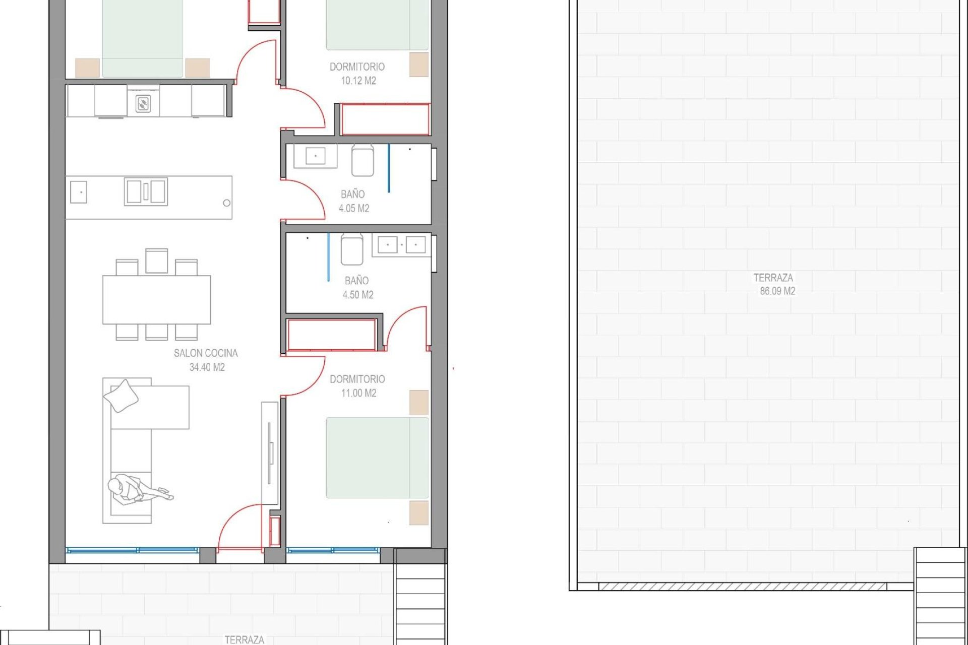 New Build - Bungalow - Pilar de la Horadada - Parque del Mediterraneo