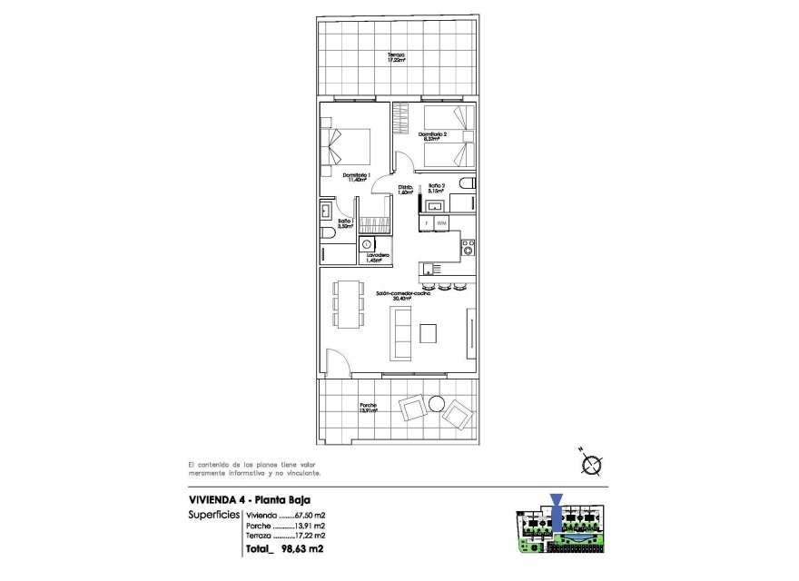 New Build - Bungalow - Pilar de la Horadada - Zona Pueblo