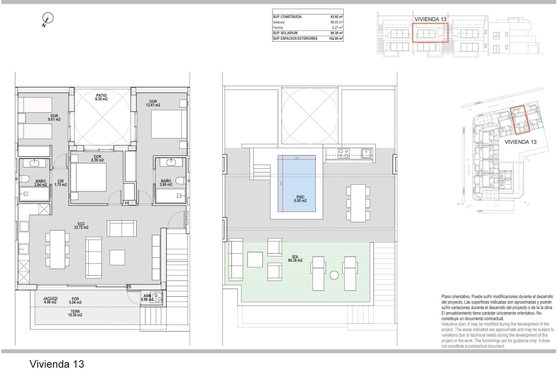 Новострой - Бунгало - Pilar de la Horadada - pueblo