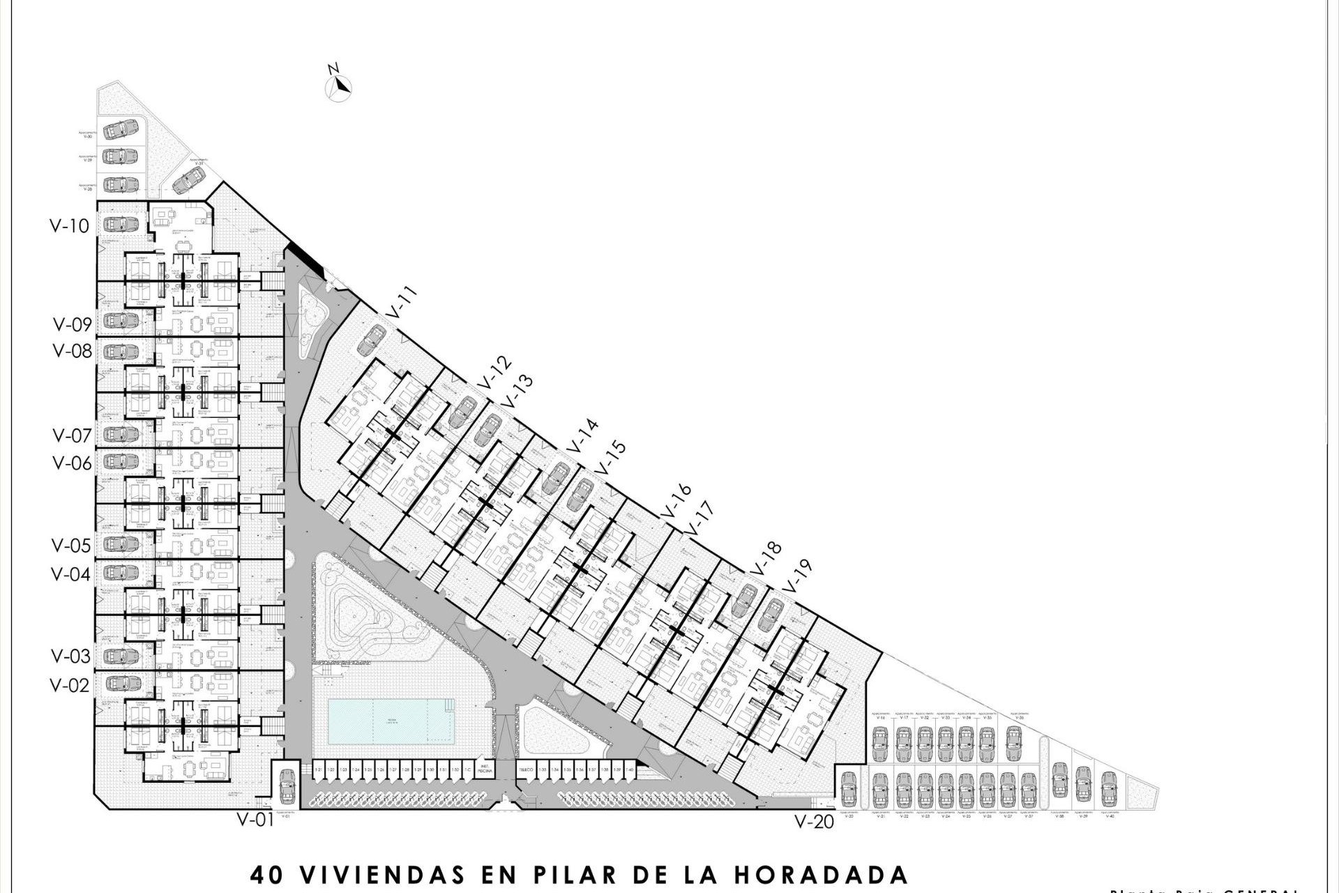 Новострой - Бунгало - Pilar de la Horadada - pueblo