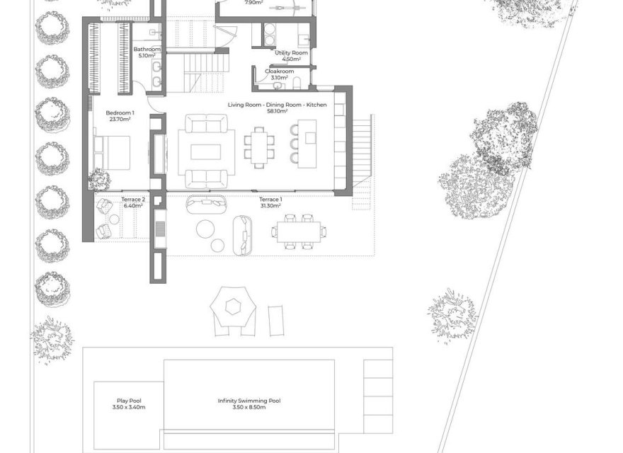 Новострой - Вилла - Cuevas Del Almanzora - Desert Springs Golf Club