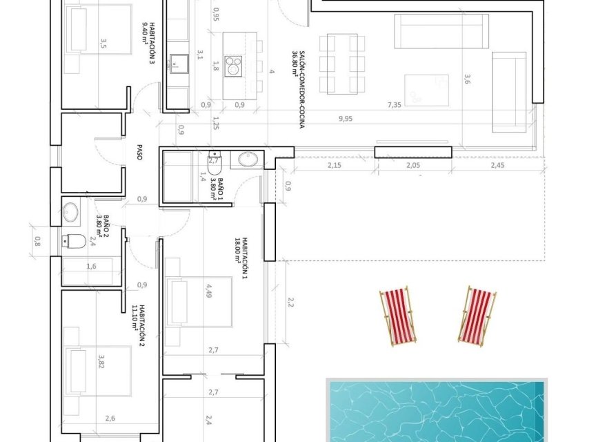 Новострой - Вилла - Hondón de las Nieves - Urbaniz La Montañosa