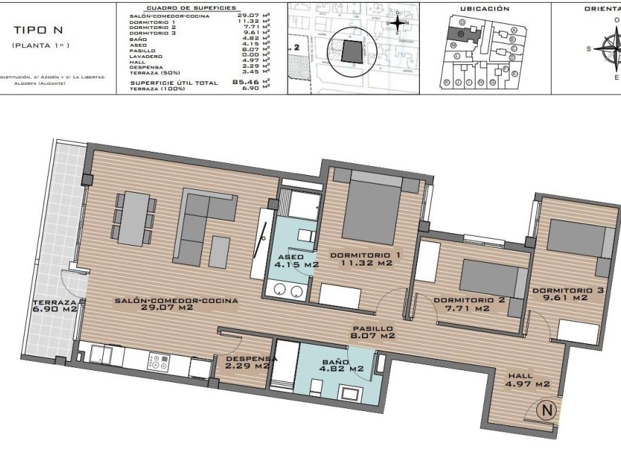 Nowa konstrukcja - Apartament - Algorfa - Pueblo