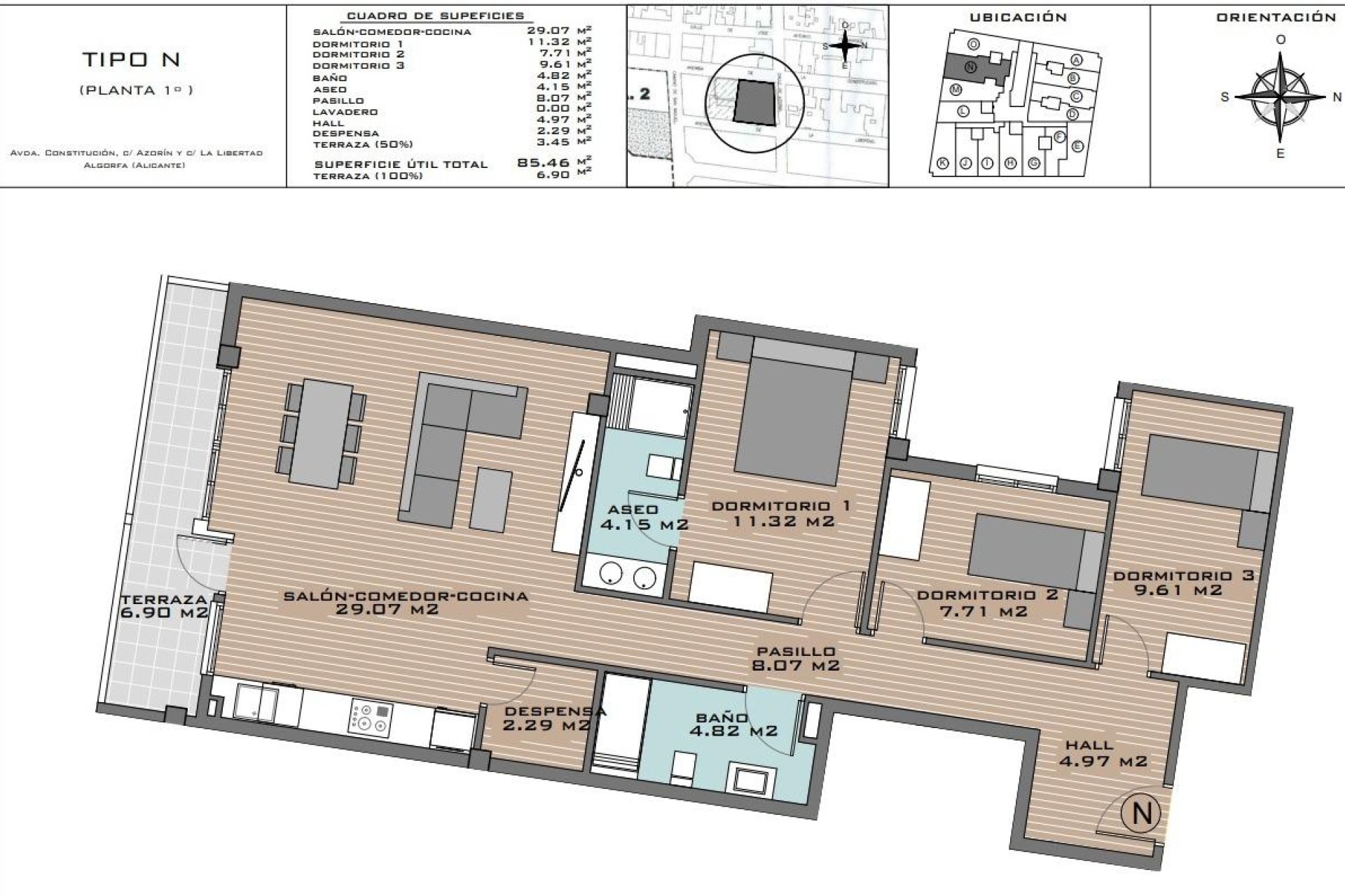 Nowa konstrukcja - Apartament - Algorfa - Pueblo