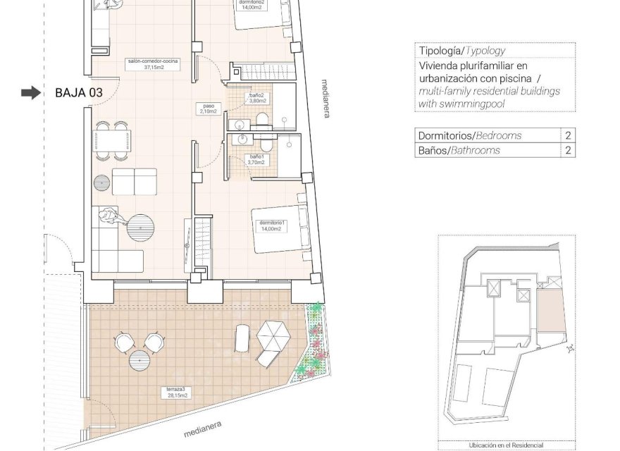 Nowa konstrukcja - Apartament - Hondón de las Nieves - Pueblo