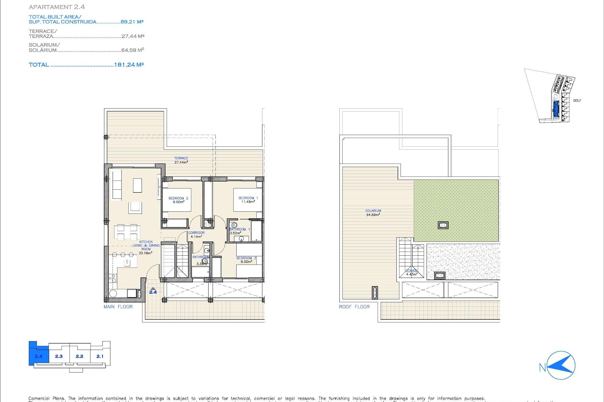 Nowa konstrukcja - Apartament - Los Alcazares - Serena Golf