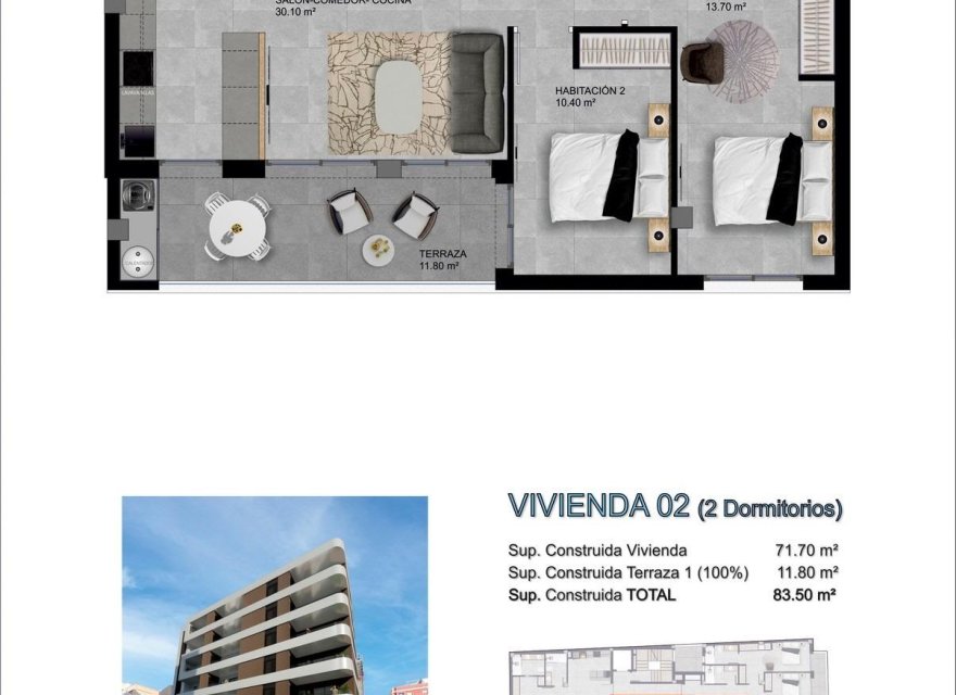 Nowa konstrukcja - Apartament - Santa Pola - pueblo