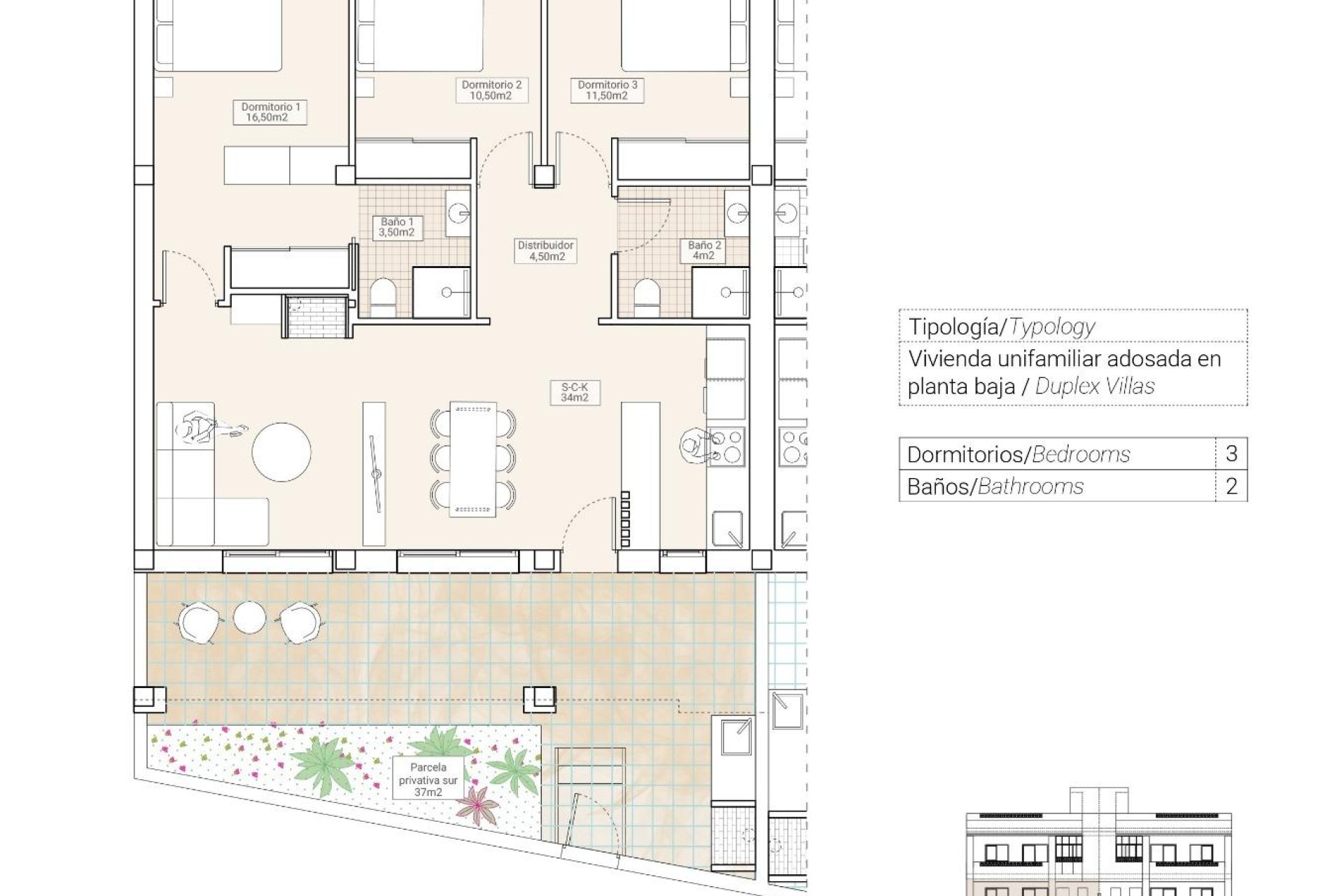 Nowa konstrukcja - Bungalow - Hondón de las Nieves - El Salero