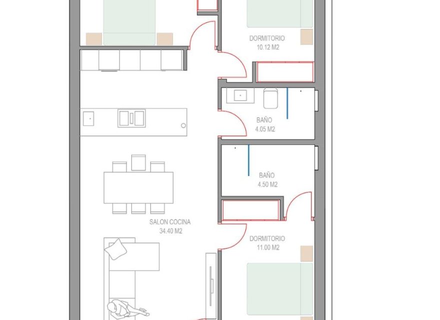 Nowa konstrukcja - Bungalow - Pilar de la Horadada - Parque del Mediterraneo