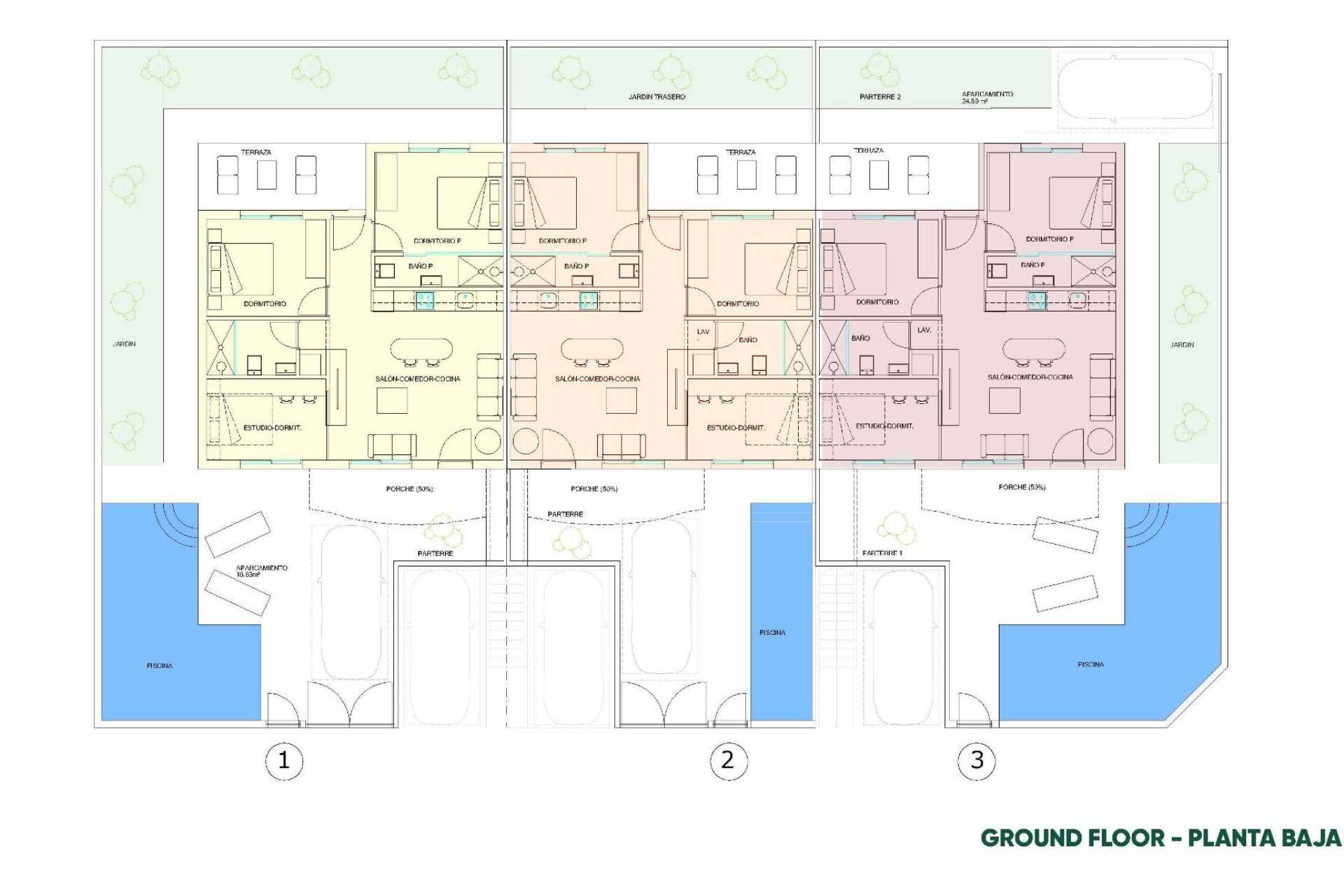 Nowa konstrukcja - Bungalow - Pilar de la Horadada - parques de Andromeda