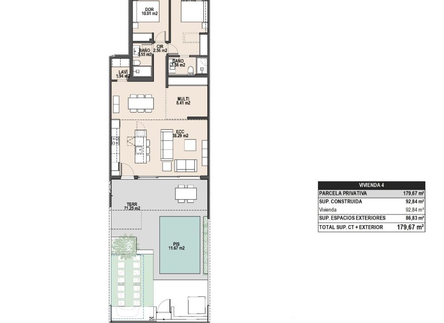 Nowa konstrukcja - Bungalow - Pilar de la Horadada - parques de Andromeda