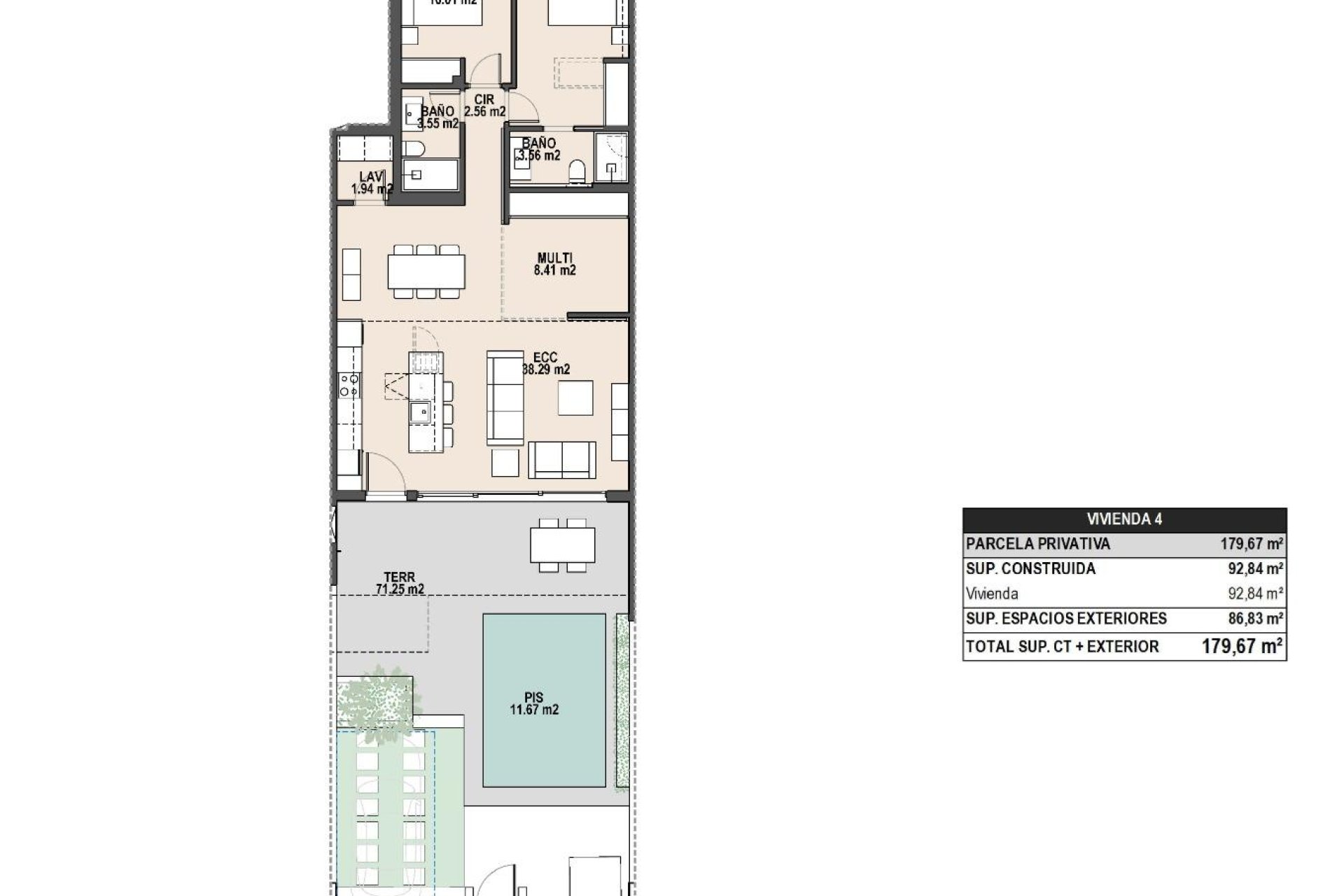 Nowa konstrukcja - Bungalow - Pilar de la Horadada - parques de Andromeda