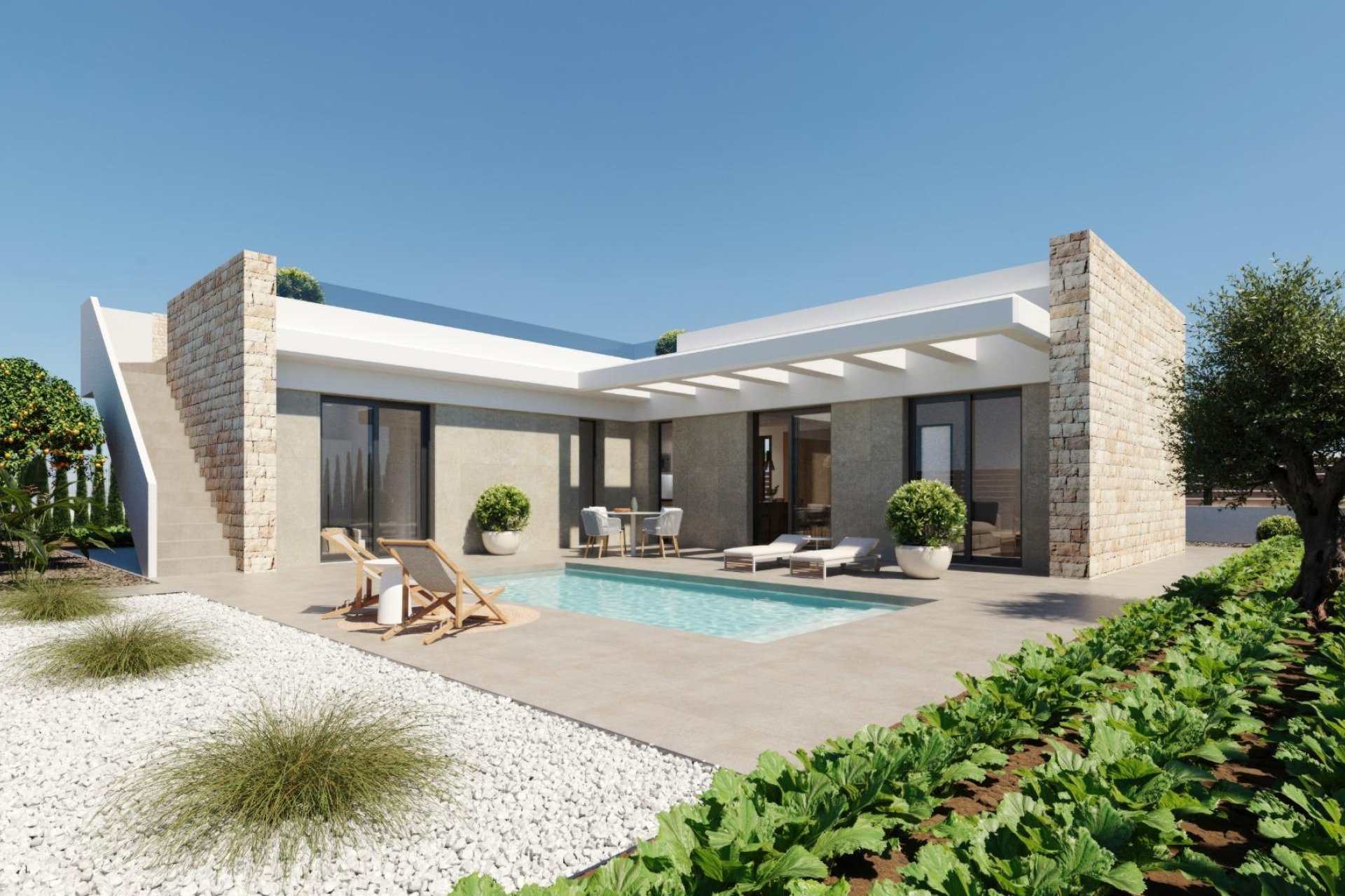 Obra nueva - Villa - Fuente Álamo - Hacienda del Alamo