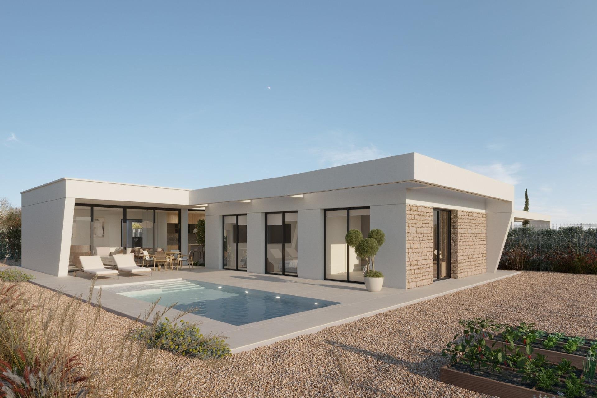 Obra nueva - Villa - Fuente Álamo - Hacienda del Alamo