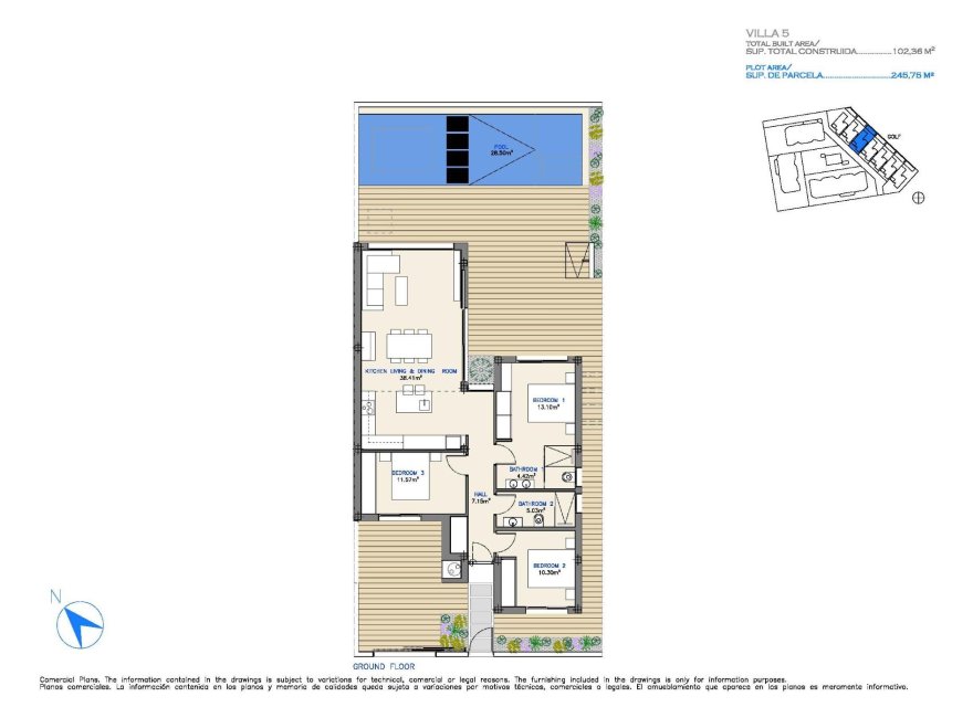 Obra nueva - Villa - Los Alcazares - Serena Golf